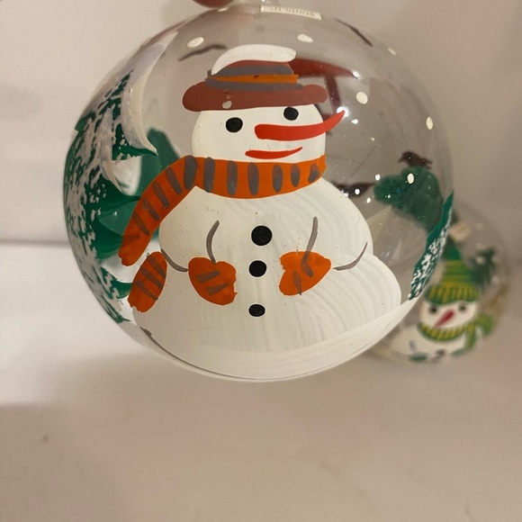 Set of 2 Hand Painted Blown Glass Ornaments (DP) - Picture 4 of 14